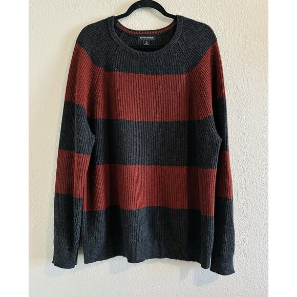 Banana Republic Crew Neck Italian Yarn Rugby Striped Sweater Size XL - Picture 1 of 5